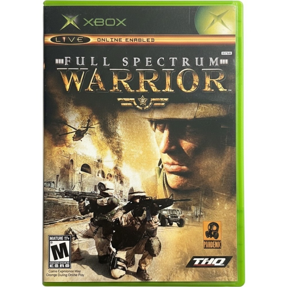 Full Spectrum Warrior Microsoft Xbox 2004 Video Game CIB with Manual 52023